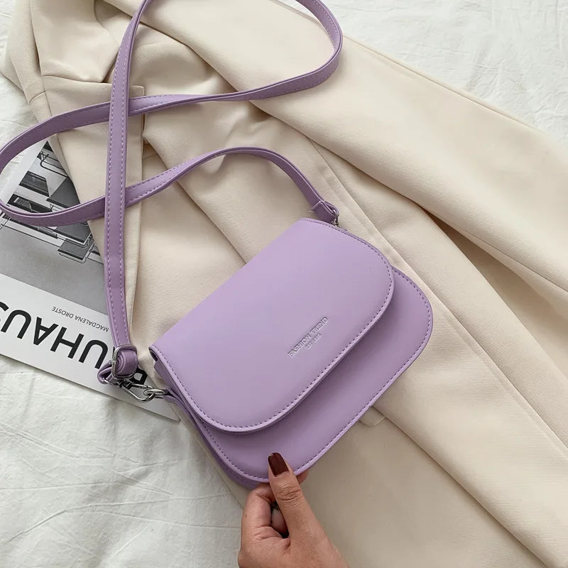 Vintage Saddle Crossbody Bag PU Leather Women's Luxury Design Small Handbag and Purse Ladies Travel Shoulder Messenger Bag Purse