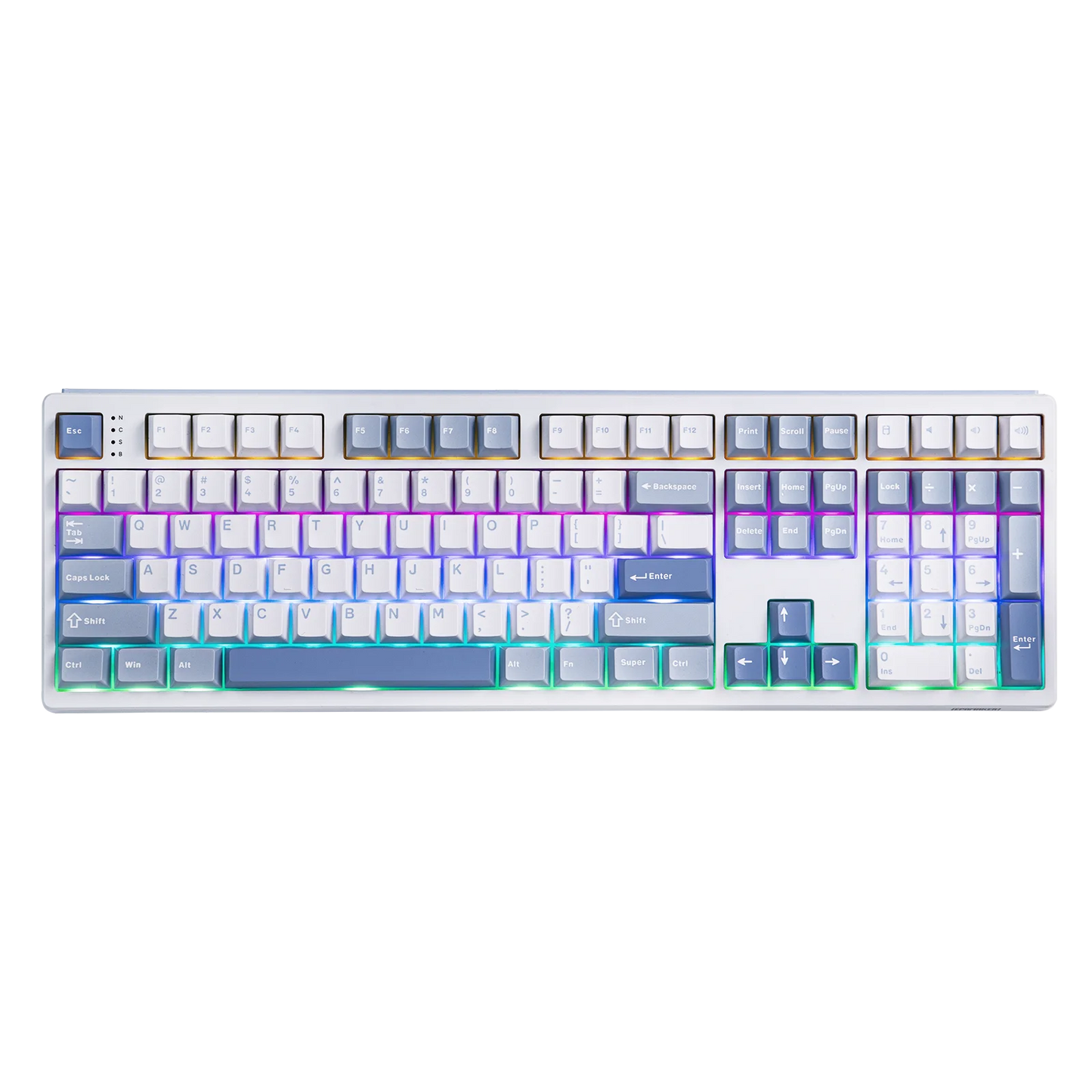 EPOMAKER TH108 100% Full Size Gasket Wired/BT/2.4Ghz Wireless NKRO Mechanical Gaming Keyboard 10000mAh Battery RGB Backlit