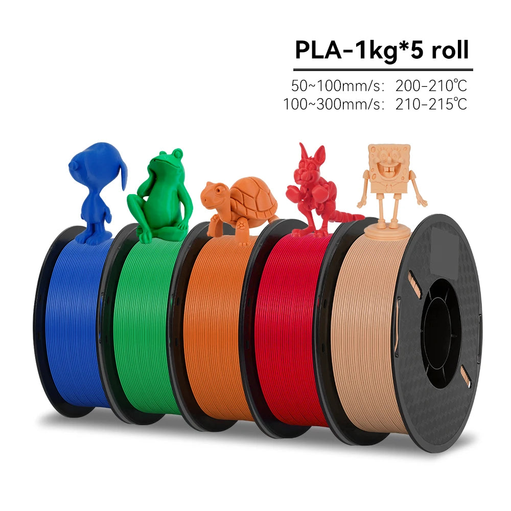 KEEPANG PLA/HS-PLA/PLA Matte/PLA Pro Filament 5KG PLA 3D Filament 1.75mm 1KG/Roll (2.2lbs) Neatly Wound 3D Printing Materials