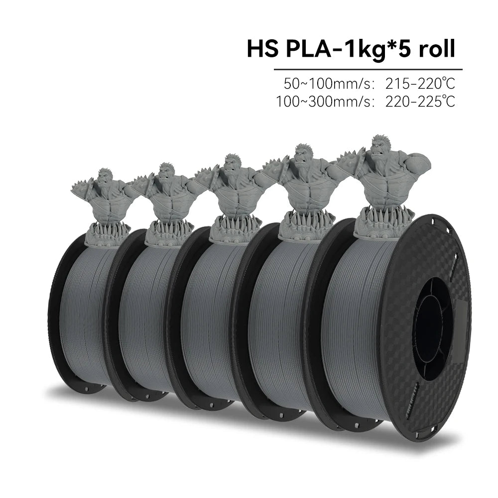 KEEPANG PLA/HS-PLA/PLA Matte/PLA Pro Filament 5KG PLA 3D Filament 1.75mm 1KG/Roll (2.2lbs) Neatly Wound 3D Printing Materials