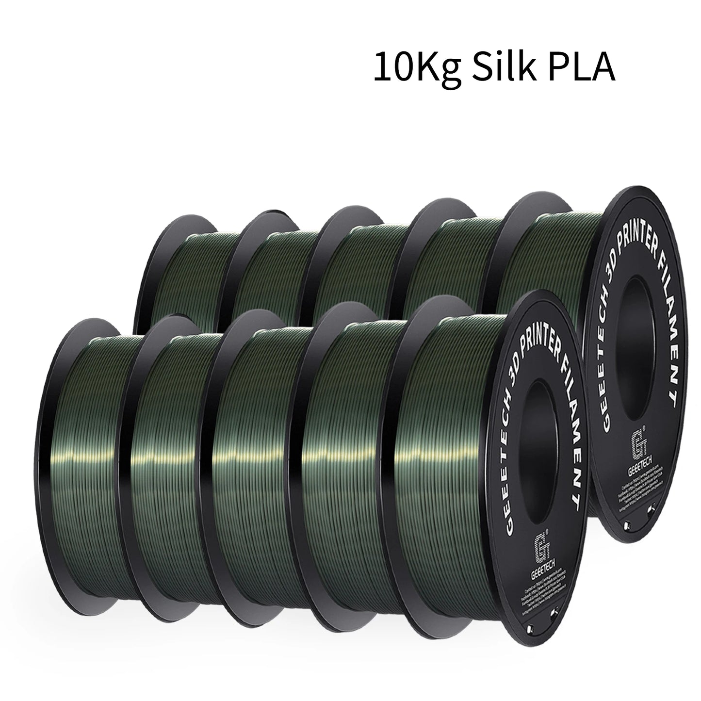 GEEETECH 10Kg 3d Silk PLA Filament 1.75mm Spool Wire For 3D Printer Material,Safety, Vacuum packaging