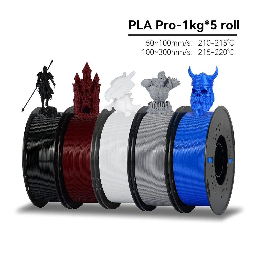 KEEPANG PLA/HS-PLA/PLA Matte/PLA Pro Filament 5KG PLA 3D Filament 1.75mm 1KG/Roll (2.2lbs) Neatly Wound 3D Printing Materials