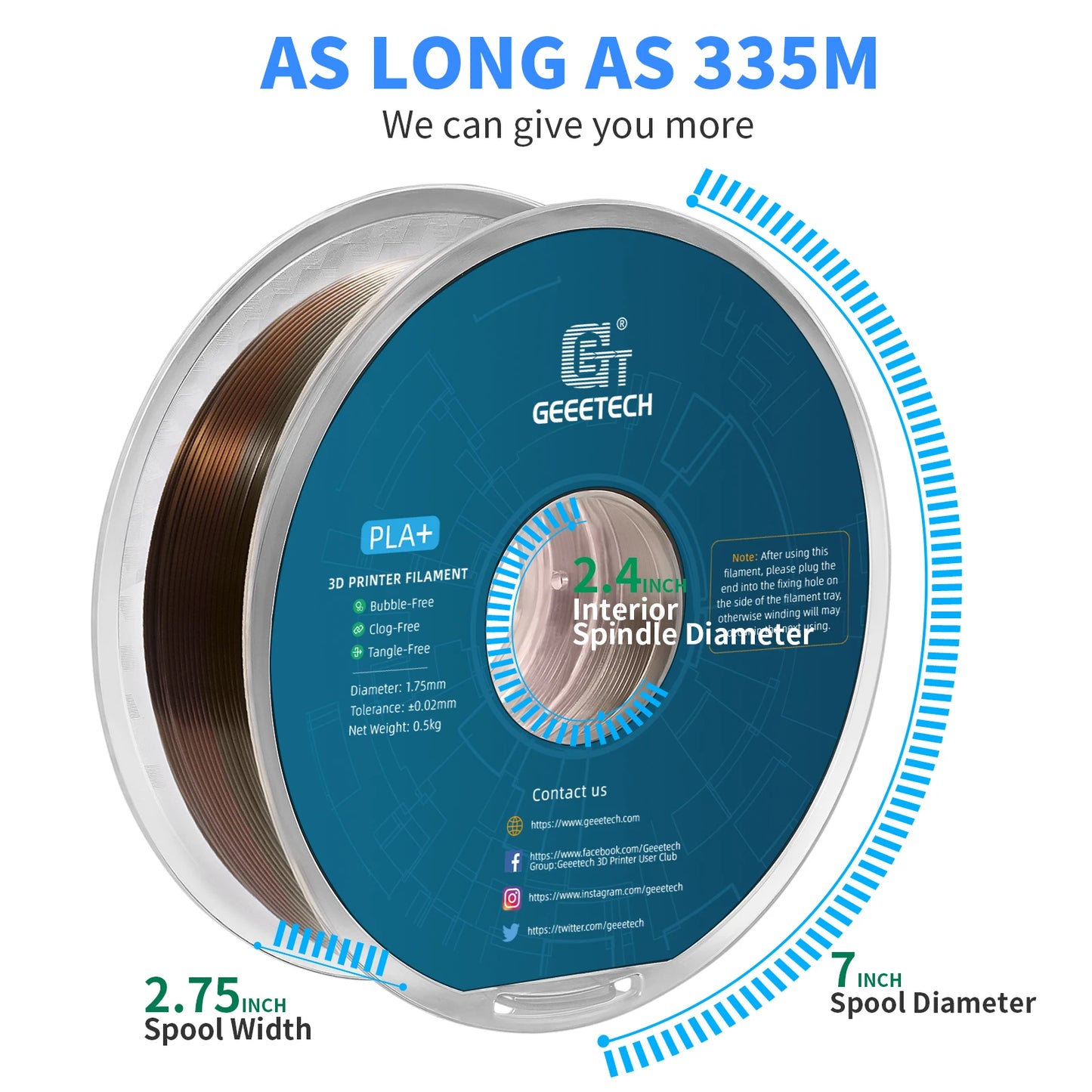 GEEETECH 10Kg 3d Silk PLA Filament 1.75mm Spool Wire For 3D Printer Material,Safety, Vacuum packaging