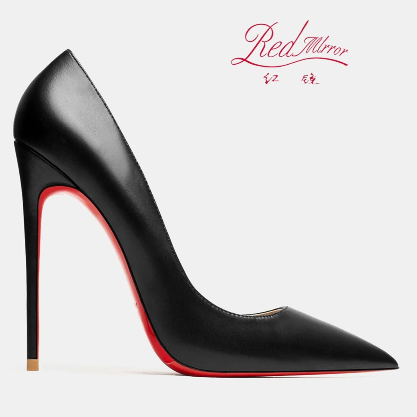 Shoes For Women 2025 Trend Leather Luxury Red Bottoms High Heels 12cm Pointed Toe Stiletto Pumps Comfortable Party Wedding Shoes