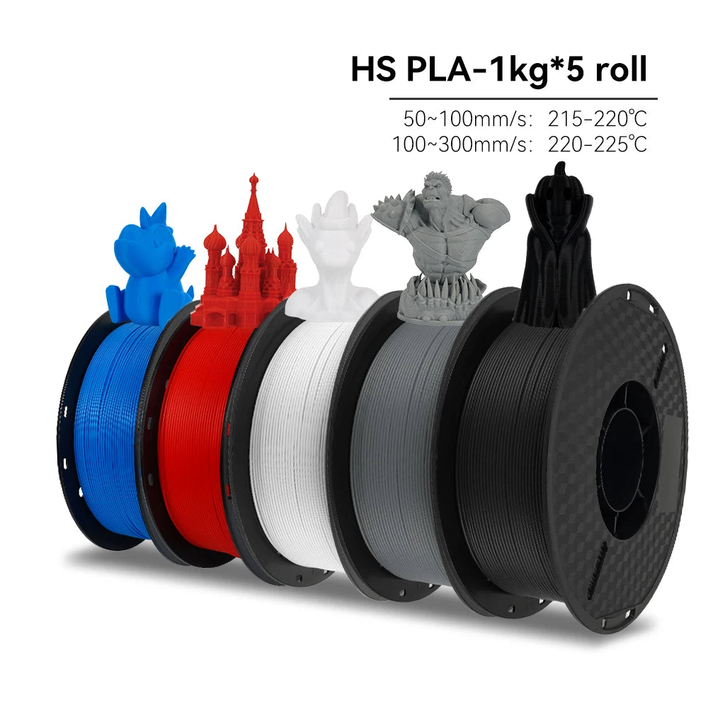 KEEPANG PLA/HS-PLA/PLA Matte/PLA Pro Filament 5KG PLA 3D Filament 1.75mm 1KG/Roll (2.2lbs) Neatly Wound 3D Printing Materials