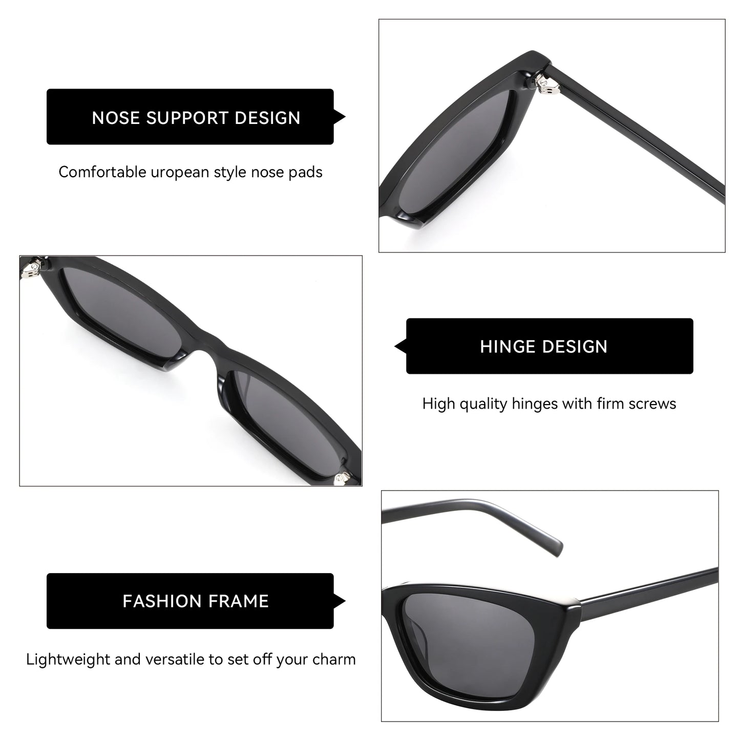 ZENOTTIC Handmade Acetate Polarized Sunglasses Fashion Small Women Cat Eye Shade UV Protection Sun Glasses Trendy