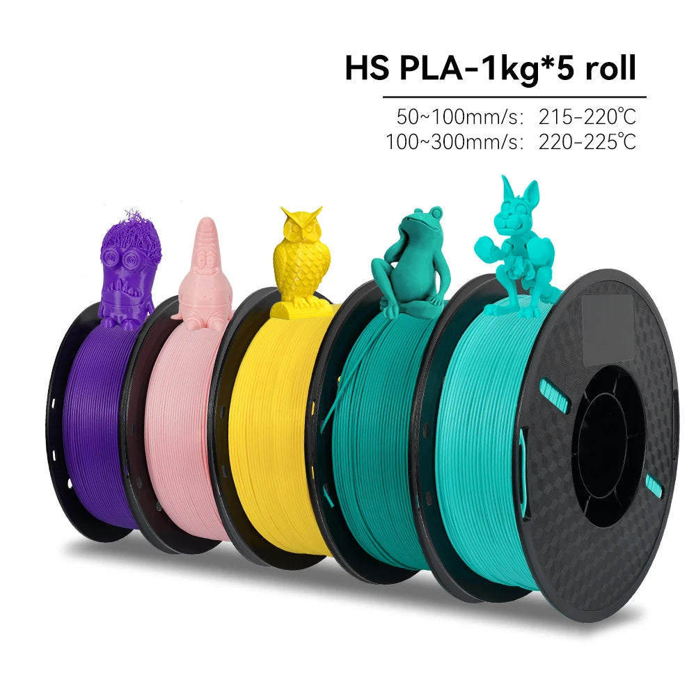 KEEPANG PLA/HS-PLA/PLA Matte/PLA Pro Filament 5KG PLA 3D Filament 1.75mm 1KG/Roll (2.2lbs) Neatly Wound 3D Printing Materials