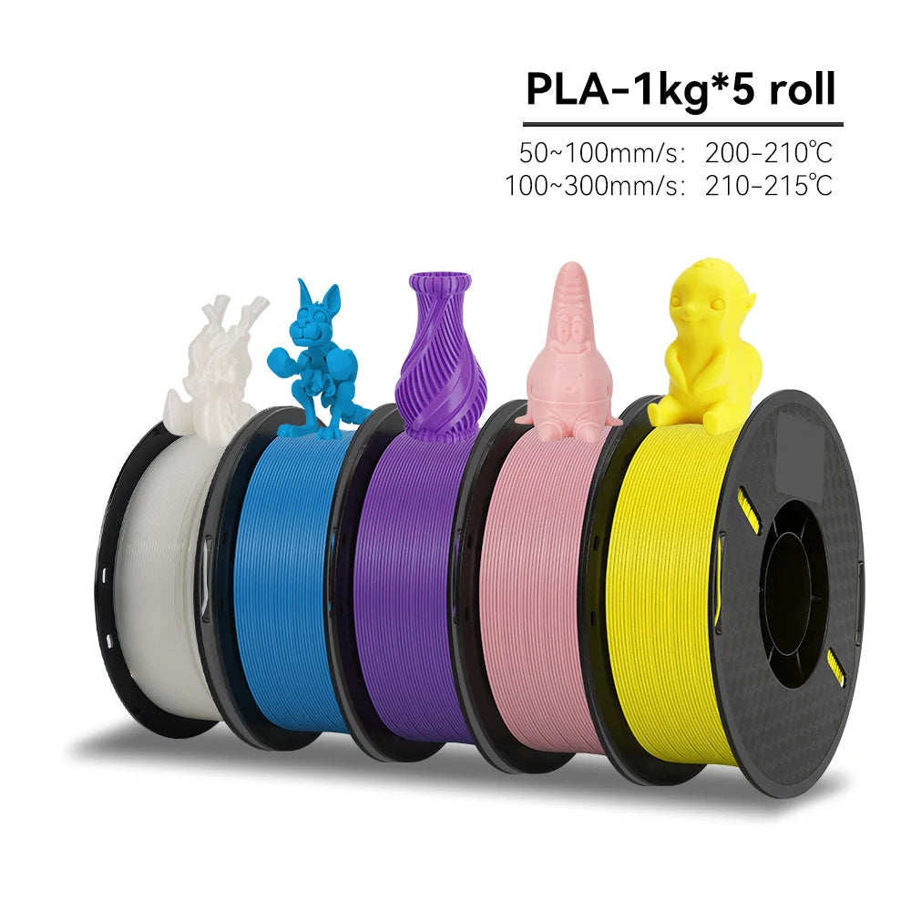 KEEPANG PLA/HS-PLA/PLA Matte/PLA Pro Filament 5KG PLA 3D Filament 1.75mm 1KG/Roll (2.2lbs) Neatly Wound 3D Printing Materials